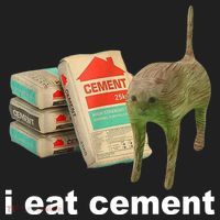 I Eat Cement Cursed Cat Funny Hat thumb 2