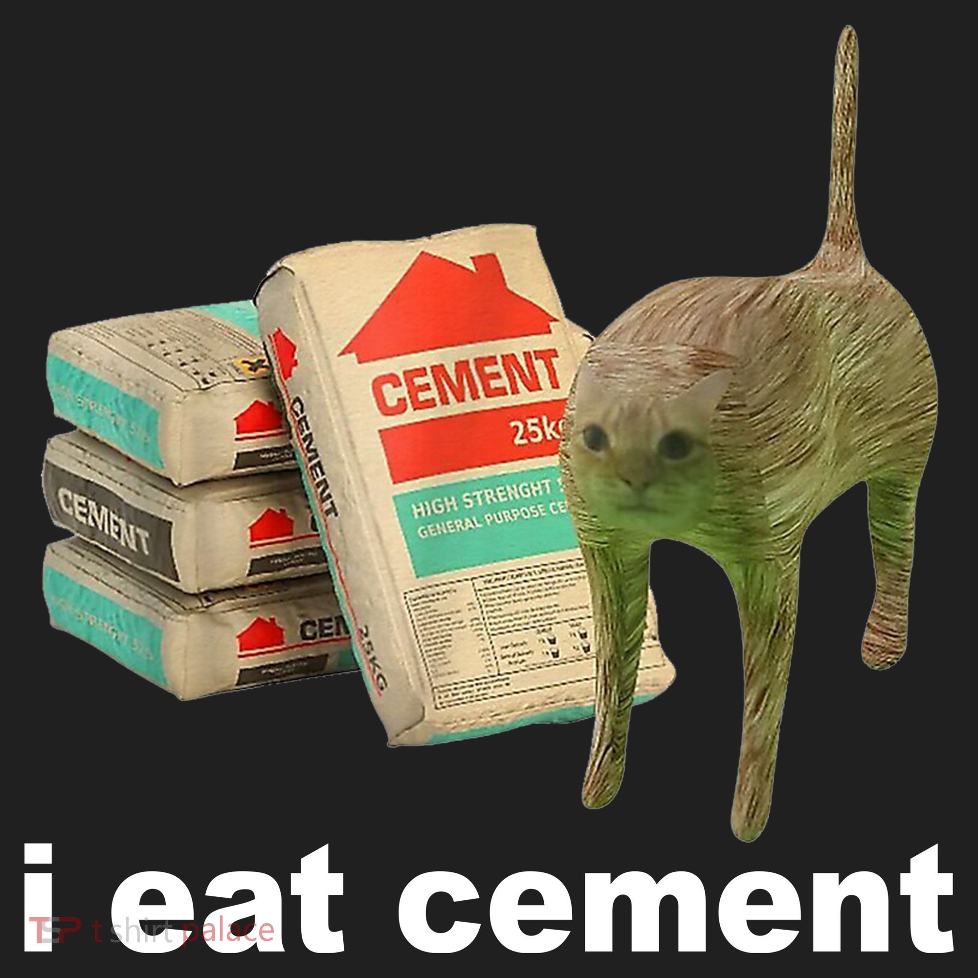 I Eat Cement Cursed Cat Funny Golf Towel
