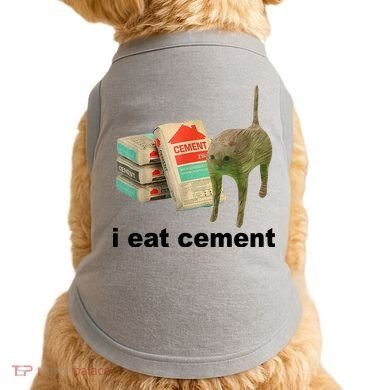 I Eat Cement Cursed Cat Funny Doggie Tank