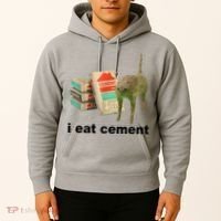 I Eat Cement Cursed Cat Funny Hoodie thumb 2