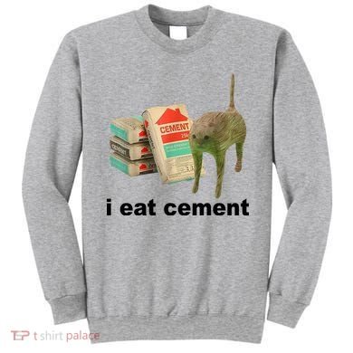 I Eat Cement Cursed Cat Funny Sweatshirt