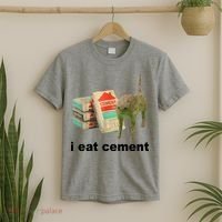 I Eat Cement Cursed Cat Funny T-Shirt thumb 2