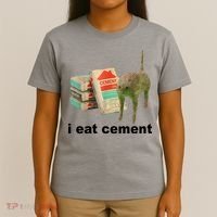 I Eat Cement Cursed Cat Funny T-Shirt thumb 4