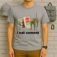 I Eat Cement Cursed Cat Funny T-Shirt thumb 6