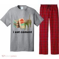 I Eat Cement Cursed Cat Funny Pajama Set thumb 0