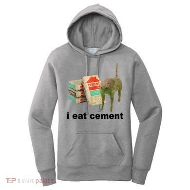 I Eat Cement Cursed Cat Funny Women's Hoodie