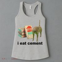 I Eat Cement Cursed Cat Funny Women's Tank Top thumb 3