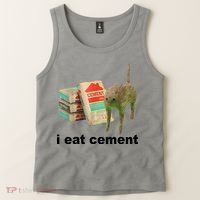 I Eat Cement Cursed Cat Funny Tank Top thumb 2