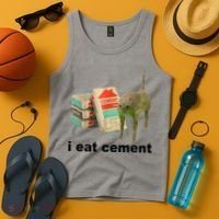 I Eat Cement Cursed Cat Funny Tank Top thumb 4