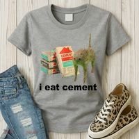 I Eat Cement Cursed Cat Funny Women's T-Shirt thumb 3
