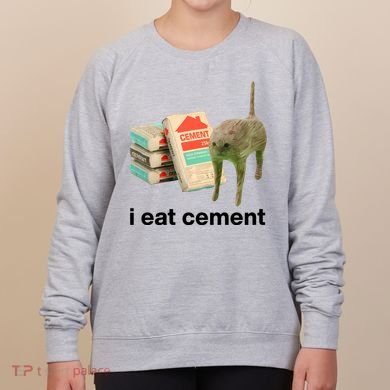 I Eat Cement Cursed Cat Funny Women's Sweatshirt
