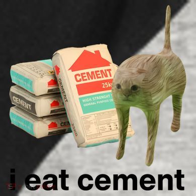 I Eat Cement Cursed Cat Funny Raglan Baseball Sleeve Shirt