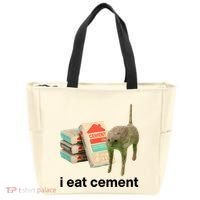 I Eat Cement Cursed Cat Funny Tote Bag thumb 0