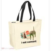 I Eat Cement Cursed Cat Funny Tote Bag thumb 2