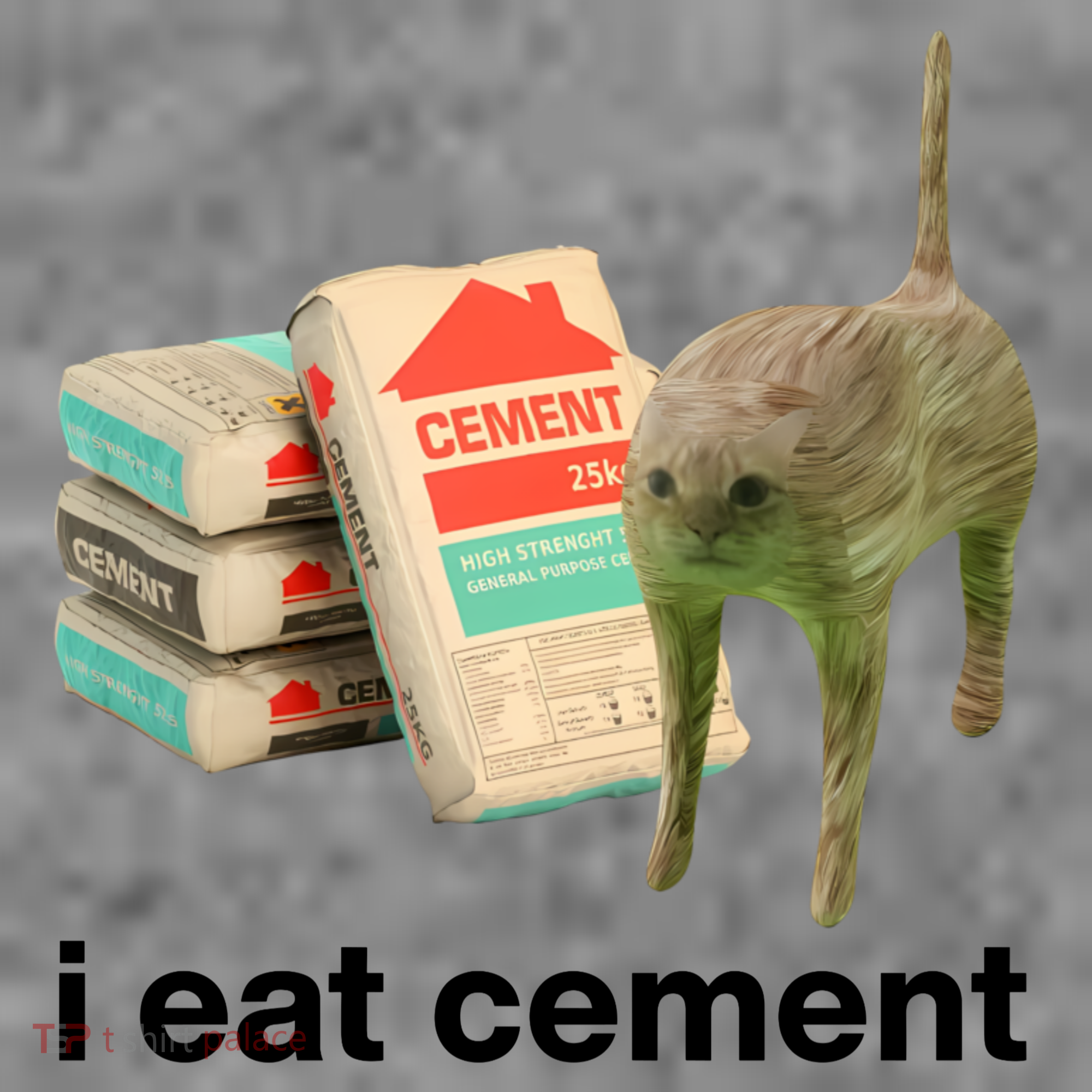 I Eat Cement Cursed Cat Funny Toddler Hoodie