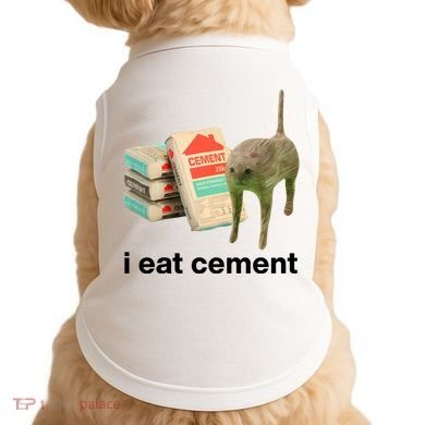 I Eat Cement Cursed Cat Funny Doggie Tank