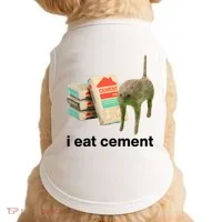 I Eat Cement Cursed Cat Funny Doggie Tank thumb 0