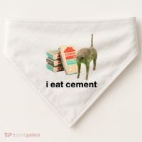 I Eat Cement Cursed Cat Funny USA-Made Doggie Bandana thumb 0