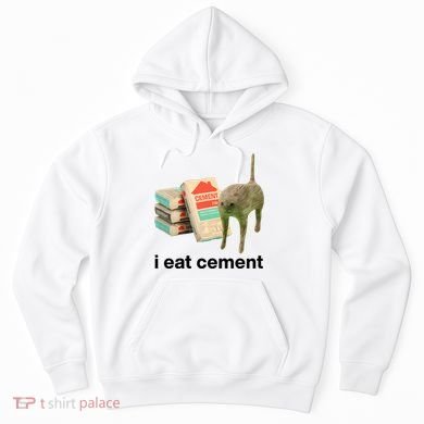 I Eat Cement Cursed Cat Funny Hoodie