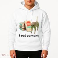 I Eat Cement Cursed Cat Funny Hoodie thumb 2