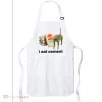 I Eat Cement Cursed Cat Funny Apron thumb 0