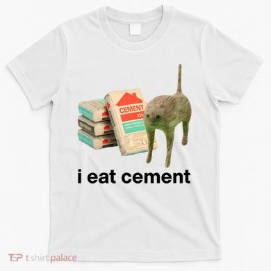 I Eat Cement Cursed Cat Funny T-Shirt