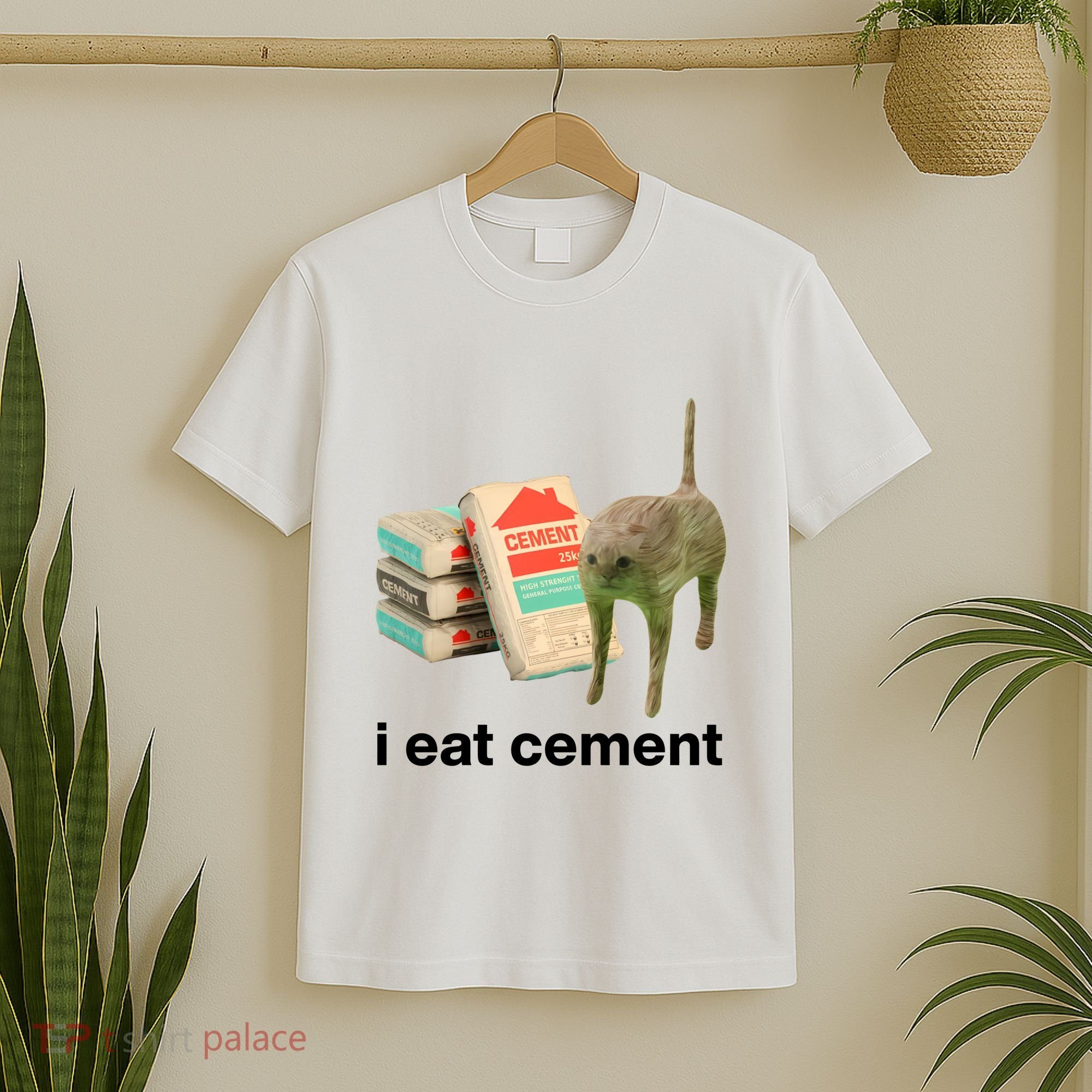 I Eat Cement Cursed Cat Funny T-Shirt