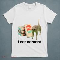 I Eat Cement Cursed Cat Funny T-Shirt thumb 5