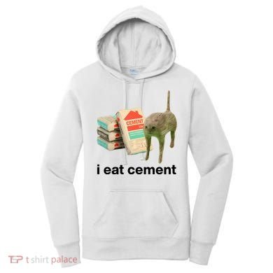 I Eat Cement Cursed Cat Funny Women's Hoodie