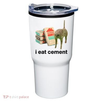 I Eat Cement Cursed Cat Funny Tumbler