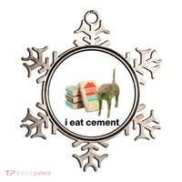 I Eat Cement Cursed Cat Funny Ornament thumb 0