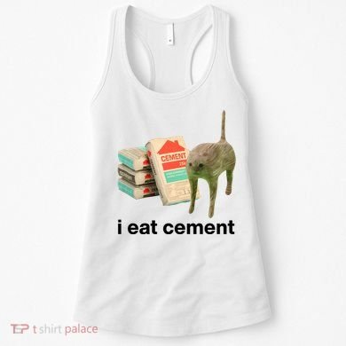 I Eat Cement Cursed Cat Funny Women's Tank Top