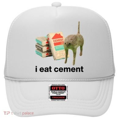 I Eat Cement Cursed Cat Funny Hat