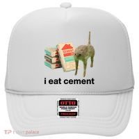 I Eat Cement Cursed Cat Funny Hat thumb 0