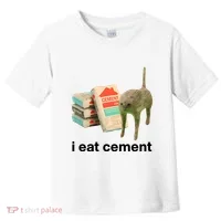 I Eat Cement Cursed Cat Funny Toddler T-Shirt thumb 0
