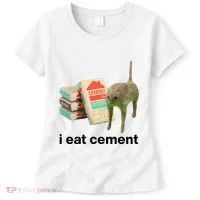 I Eat Cement Cursed Cat Funny Women's T-Shirt thumb 0