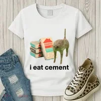 I Eat Cement Cursed Cat Funny Women's T-Shirt thumb 3