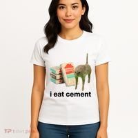I Eat Cement Cursed Cat Funny Women's T-Shirt thumb 4