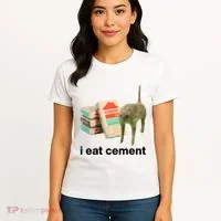 I Eat Cement Cursed Cat Funny Women's T-Shirt thumb 4