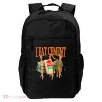 I Eat Cement Cursed Cat Funny Oddly Specific Dank Meme Backpack thumb 0