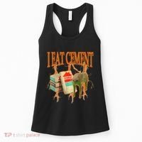 I Eat Cement Cursed Cat Funny Oddly Specific Dank Meme Women's Tank Top thumb 0