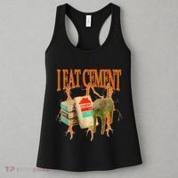 I Eat Cement Cursed Cat Funny Oddly Specific Dank Meme Women's Tank Top thumb 3