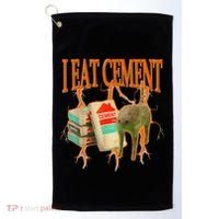I Eat Cement Cursed Cat Funny Oddly Specific Dank Meme Golf Towel thumb 0