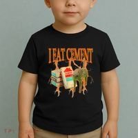 I Eat Cement Cursed Cat Funny Oddly Specific Dank Meme Toddler T-Shirt thumb 2