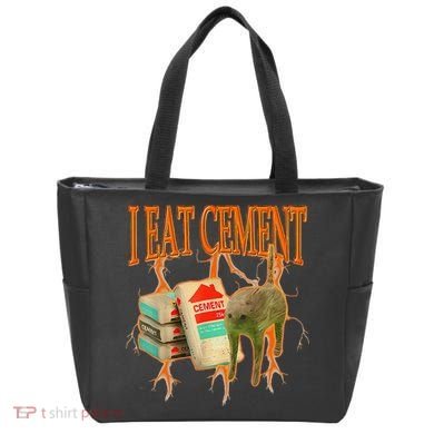 I Eat Cement Cursed Cat Funny Oddly Specific Dank Meme Tote Bag