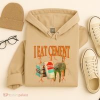 I Eat Cement Cursed Cat Funny Oddly Specific Dank Meme Hoodie thumb 4