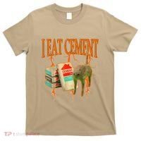 I Eat Cement Cursed Cat Funny Oddly Specific Dank Meme T-Shirt thumb 0