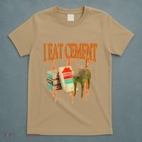 I Eat Cement Cursed Cat Funny Oddly Specific Dank Meme T-Shirt thumb 5