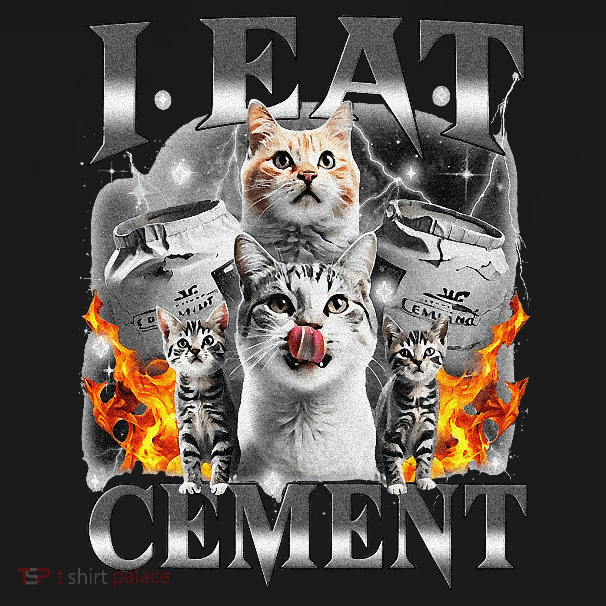 I Eat Cement Cursed Cat Funny Oddly Specific Dank Meme Cat Apron