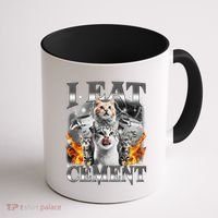 I Eat Cement Cursed Cat Funny Oddly Specific Dank Meme Cat Coffee Mug thumb 1